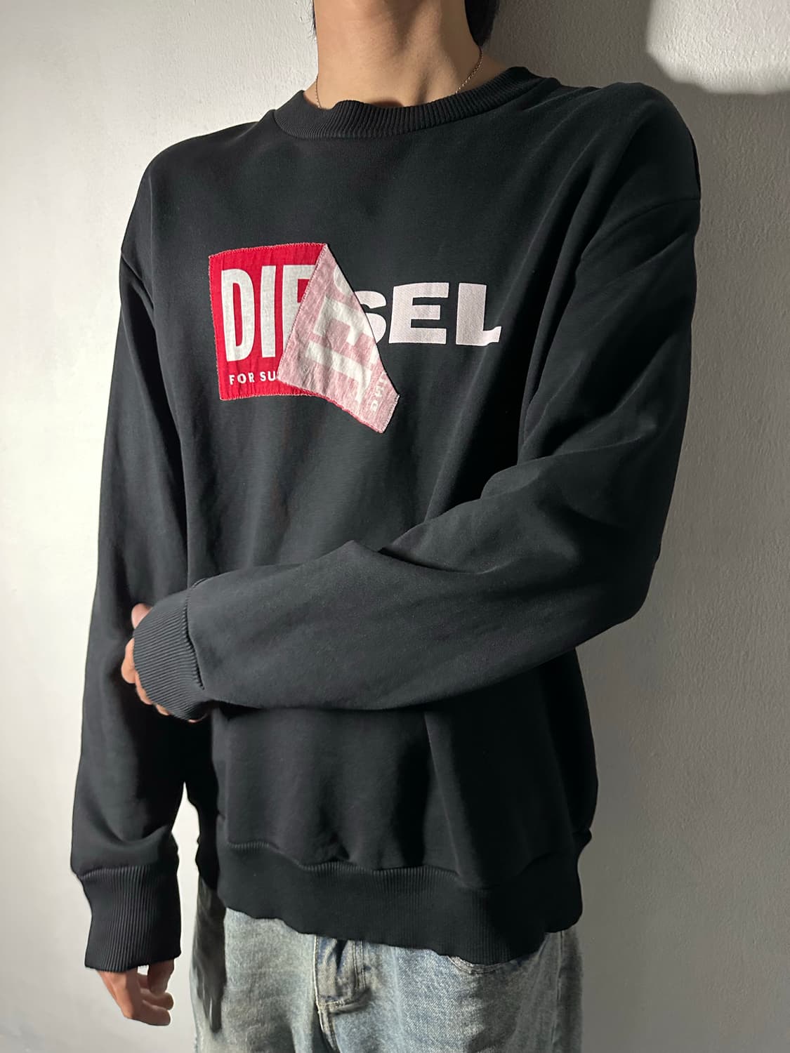 DIESEL 로고 맨투맨 상품이미지1