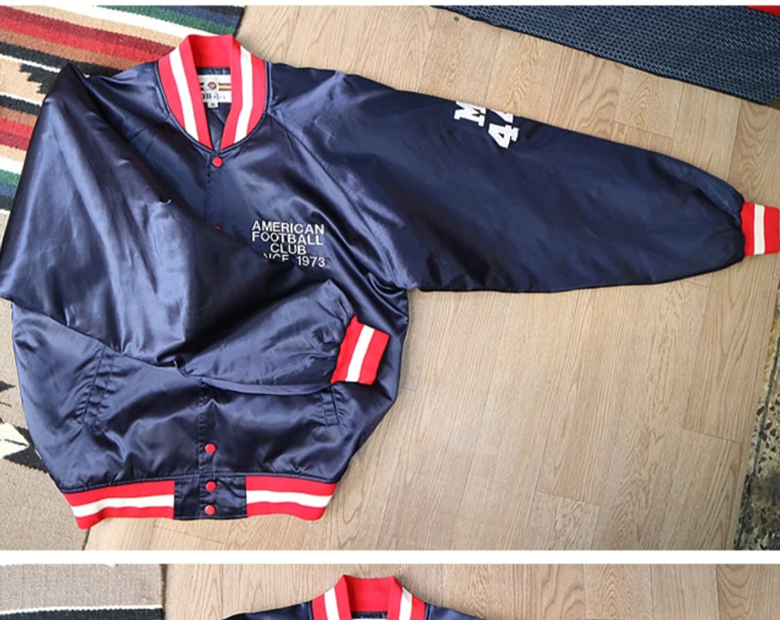 일본판 80~90s 아메리칸 풋볼 클럽 빈티지 바시티 자켓

 상품이미지2