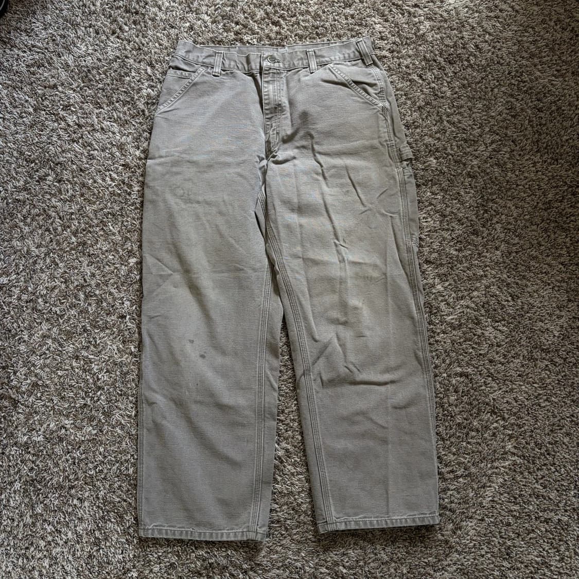 칼하트 워시드 덕 카펜터 워크 팬츠 데저트 루즈 오리지널 핏 상품이미지3