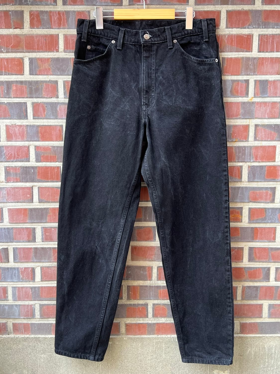 90's [34x32] 리바이스 550 오렌지탭 블랙 데님 팬츠 상품이미지1