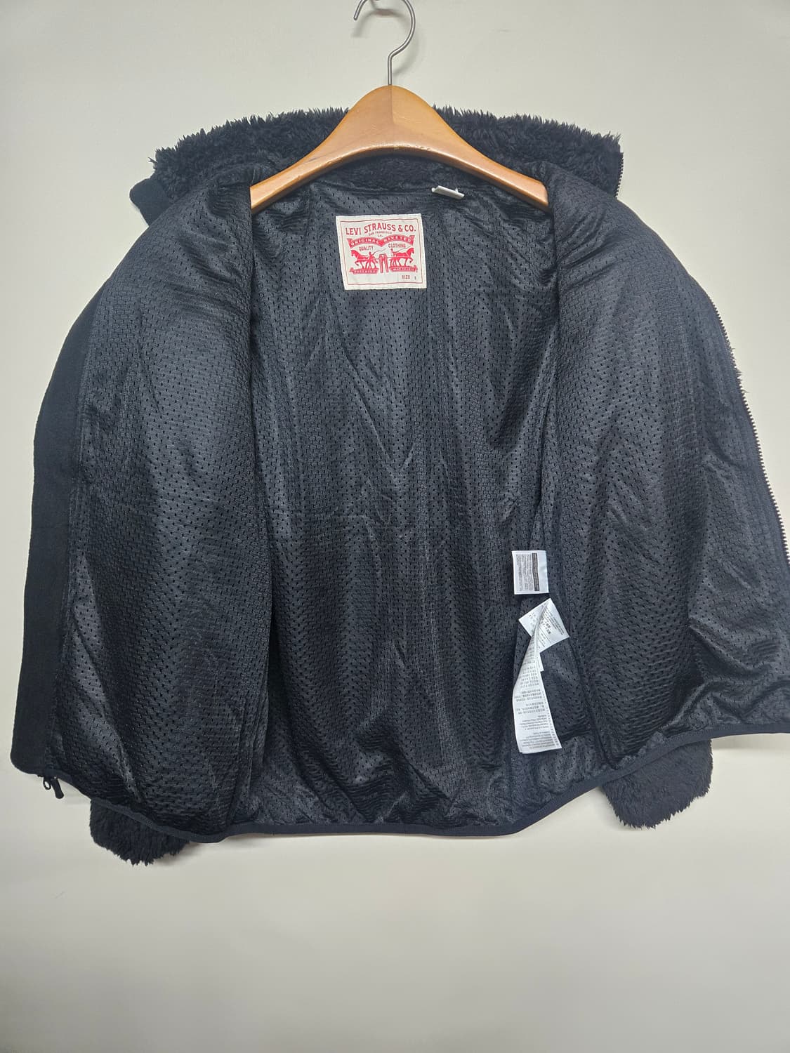 리바이스 쉐르파 플리스 자켓 블랙 S 상품이미지3