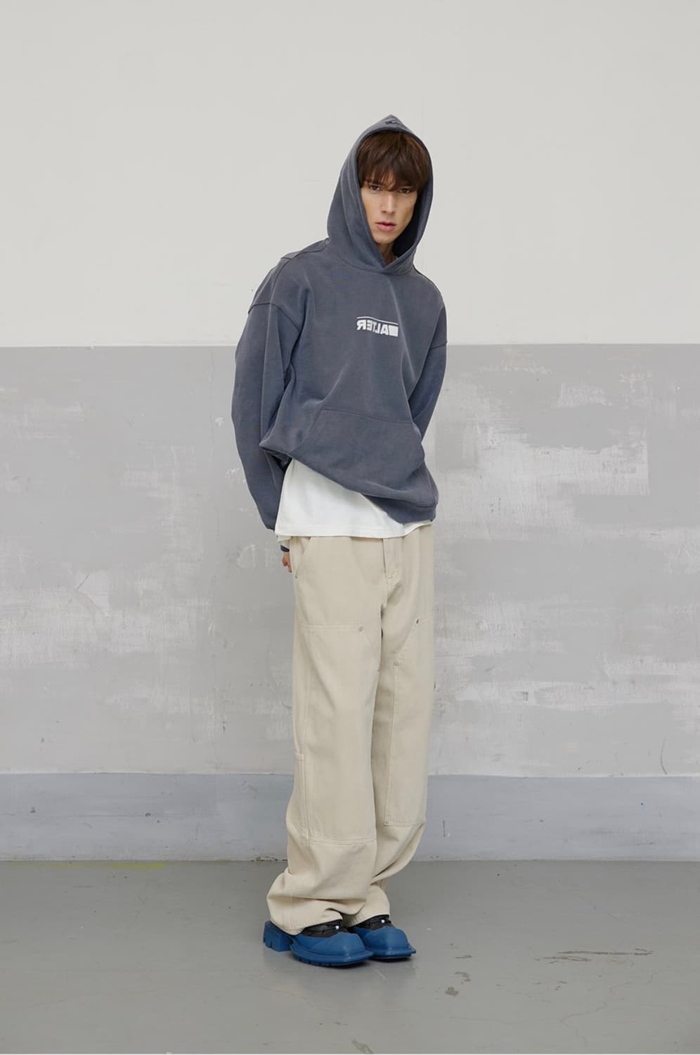 [새제품/L] 알터 피그먼트 스웻 셋업 - 네이비 상품이미지2