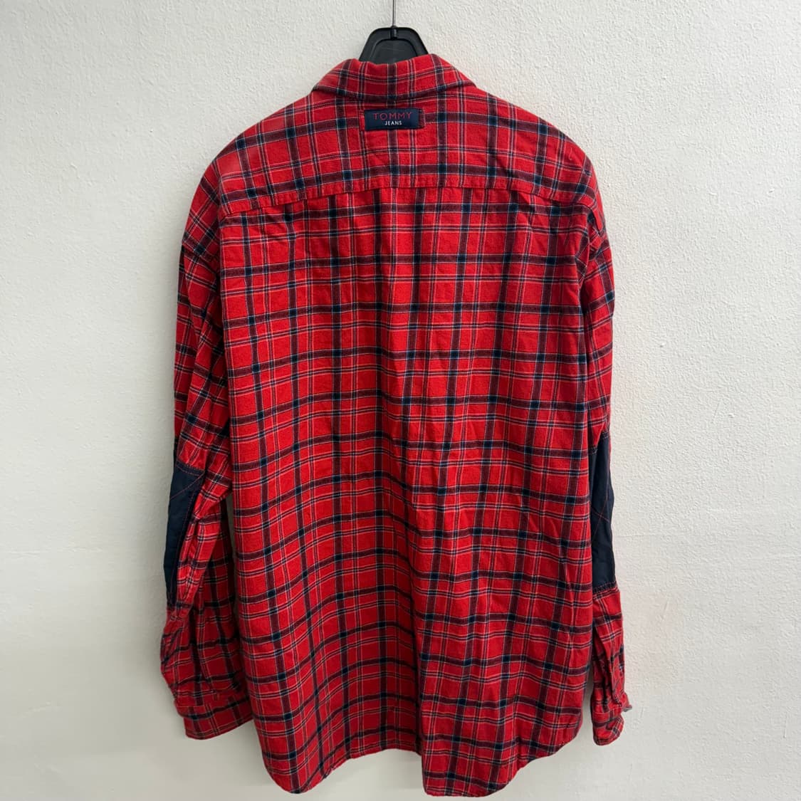 타미진스 엘보우 패치 스몰로고 플란넬 체크 셔츠 L 상품이미지4