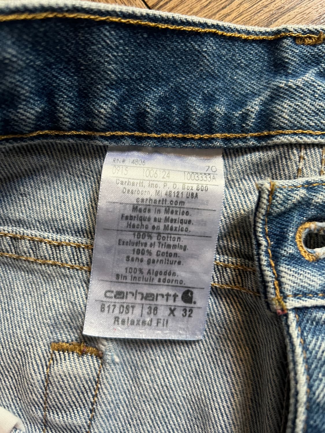 [36]칼하트 USA 빈티지 페인팅 워크 데님 팬츠 상품이미지8