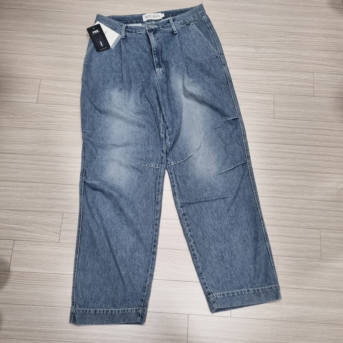 [새상품] 아르반 투 턱 데님 팬츠 블루그레이 2사이즈(m사이즈) 상품이미지4