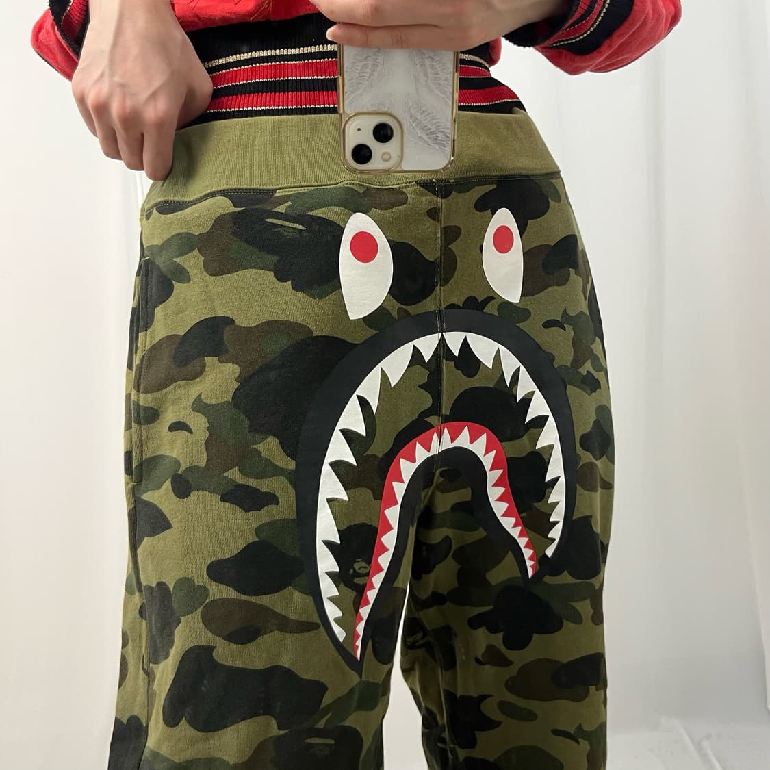 Bape green camo jogger sweatpants  상품이미지3