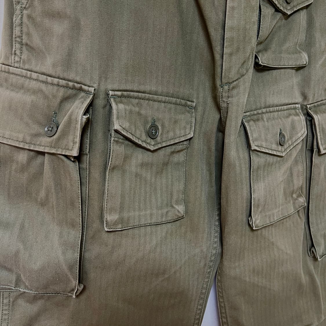 엔지니어드가먼츠 fa팬츠 헤링본 올리브 S사이즈 상품이미지3