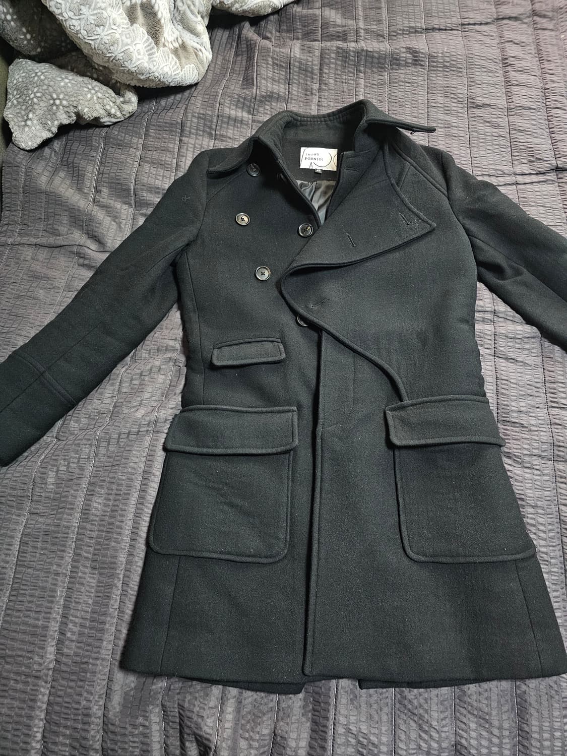 아이러니 포르노 언밸런스 더블 코트 상품이미지2