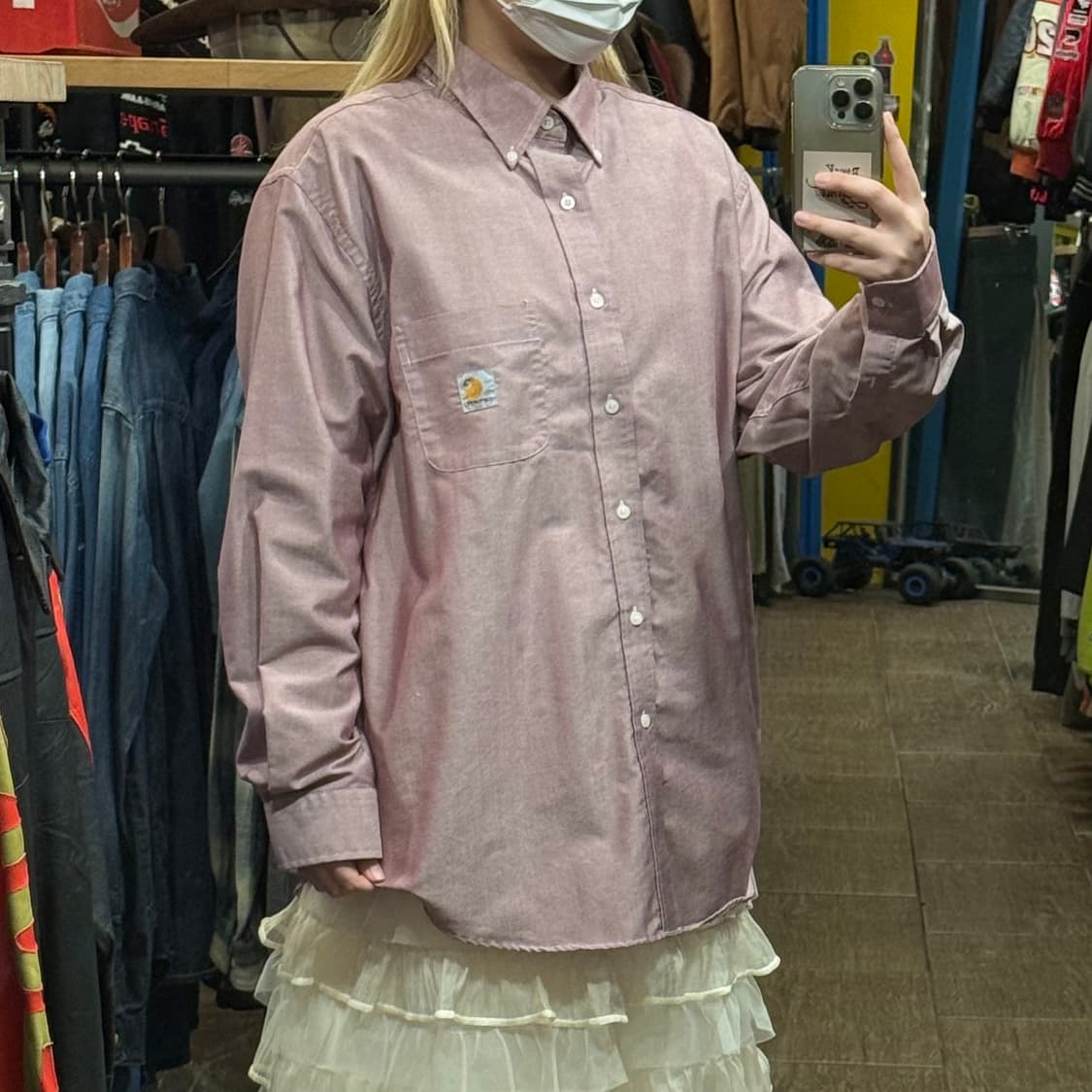 [HI] 칼하트 긴팔셔츠 핑크 상품이미지3