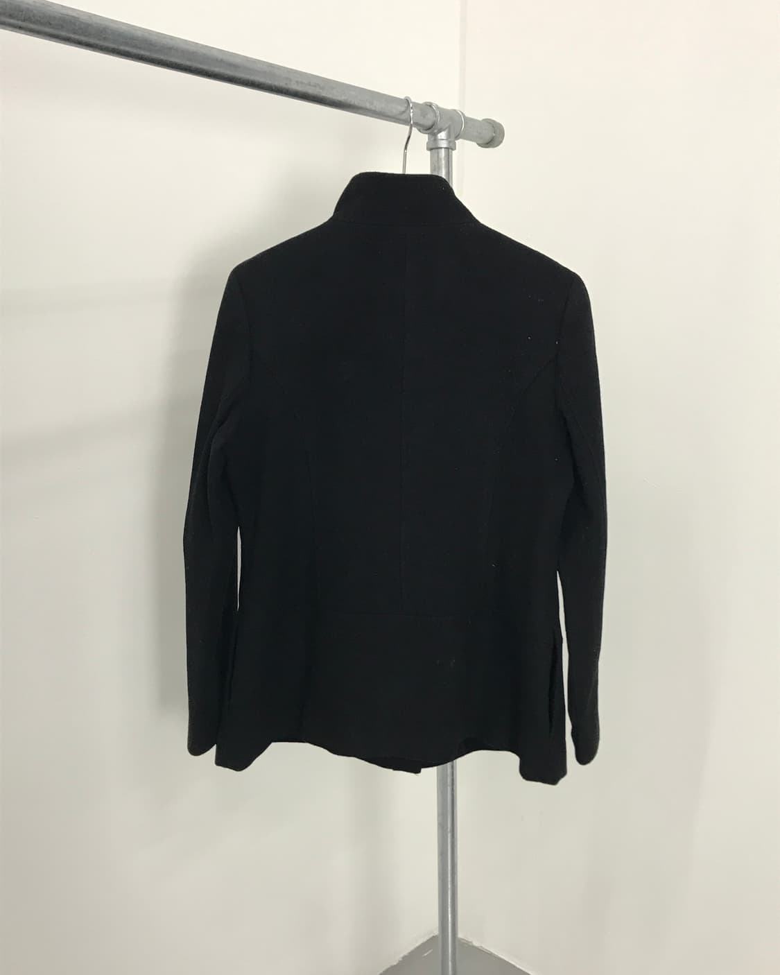 Theoria Black Stand Collar Wool Coat 상품이미지5