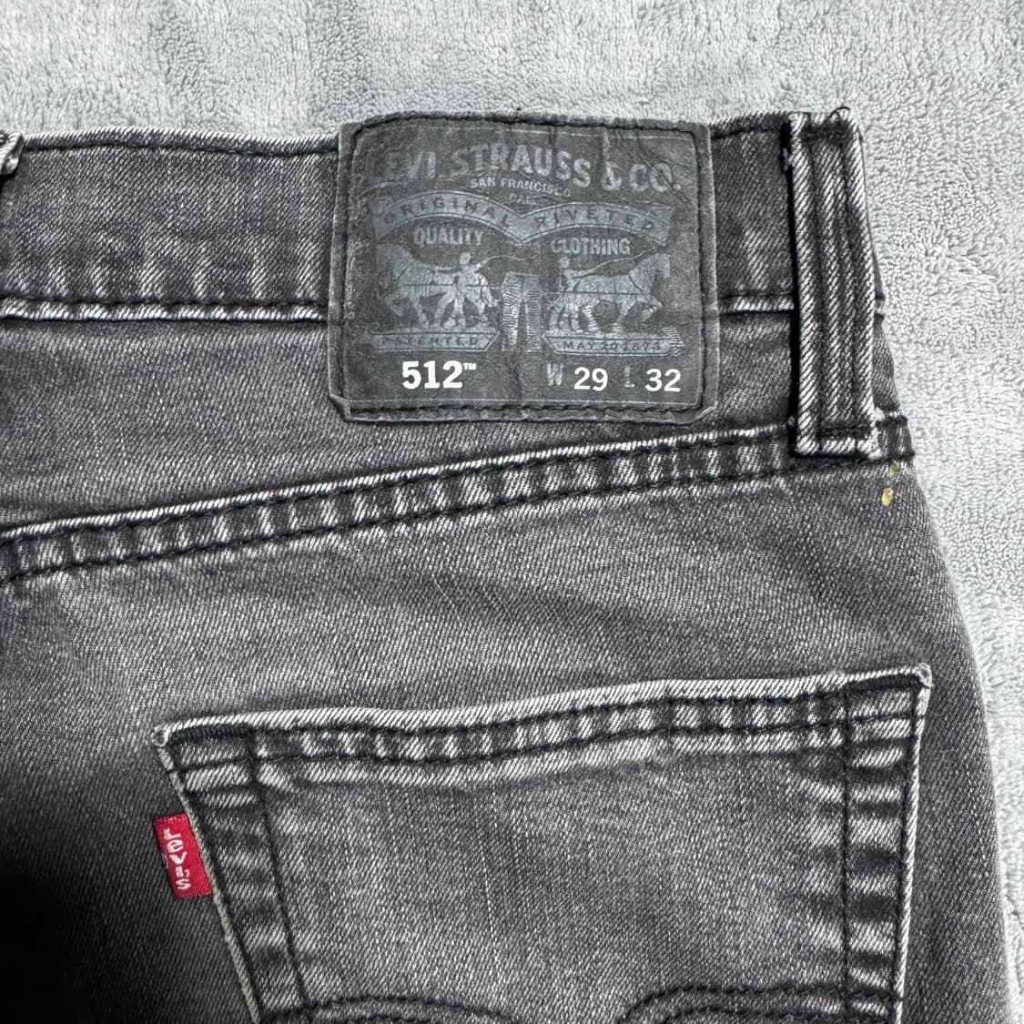 리바이스 512 블랙패치 데님 팬츠 29X32 상품이미지5