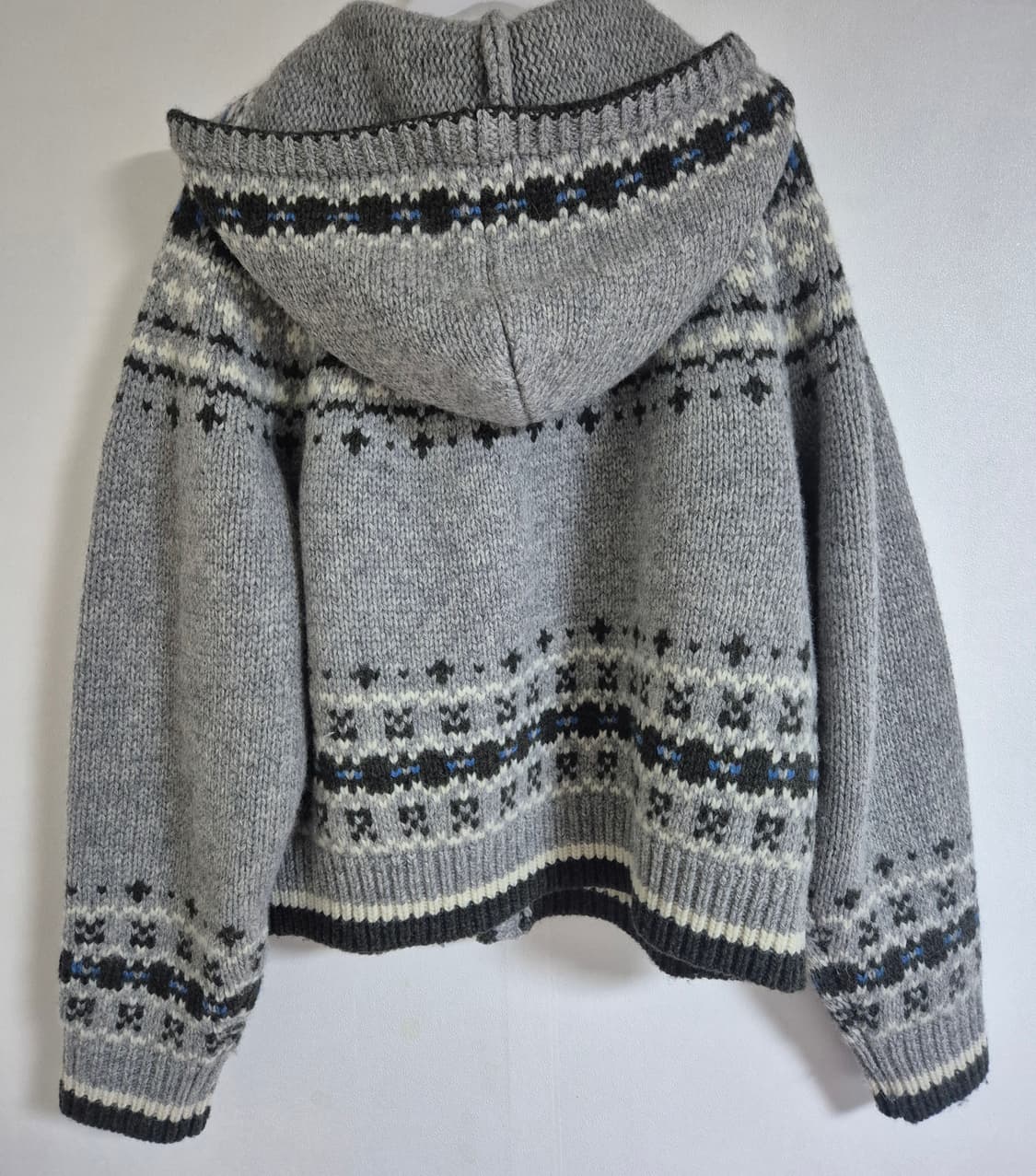 유라고 자카드 후드 가디건 (그레이) 상품이미지7