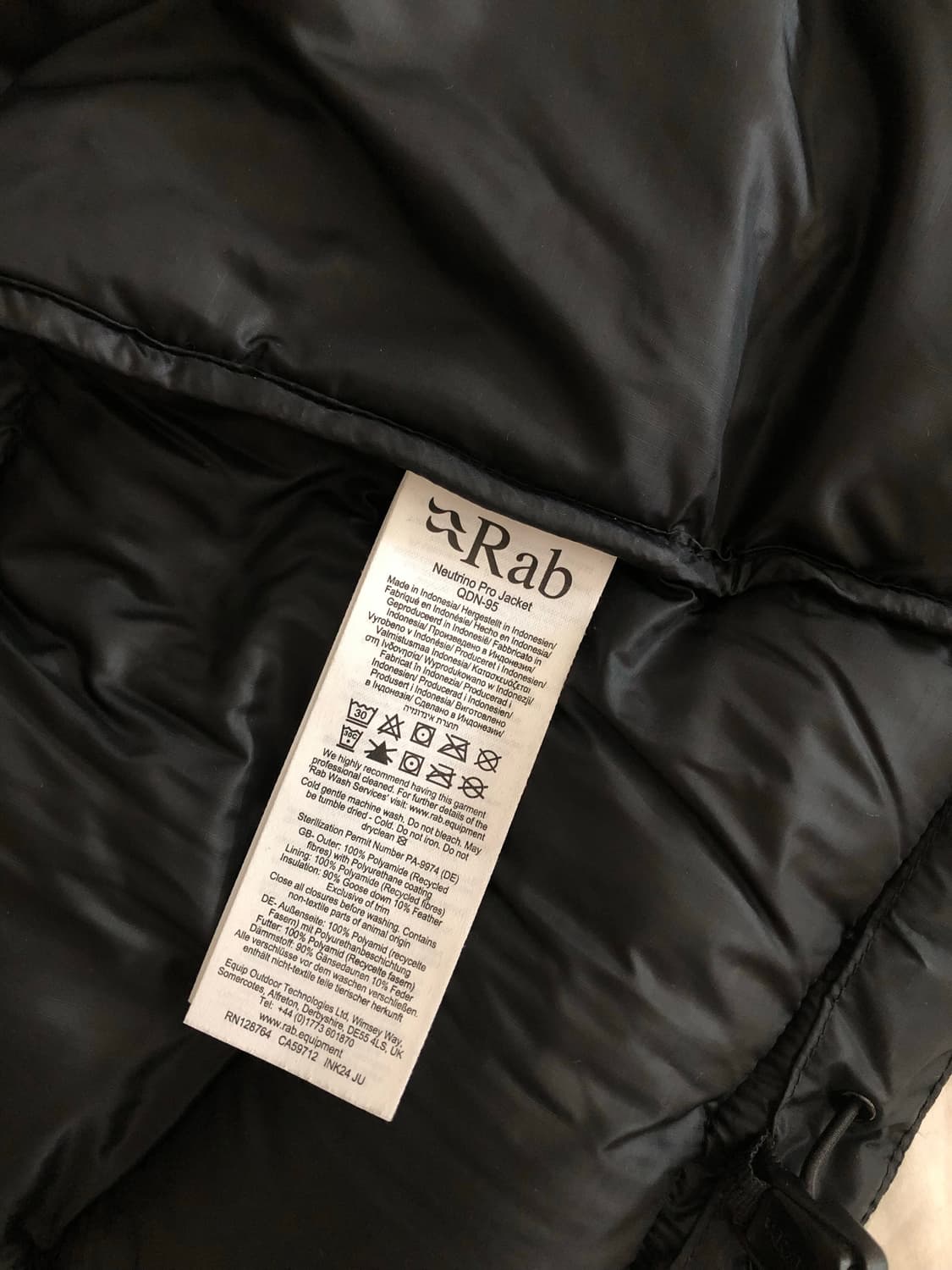 rab 랩 뉴트리노 프로 블랙 xs 상품이미지4