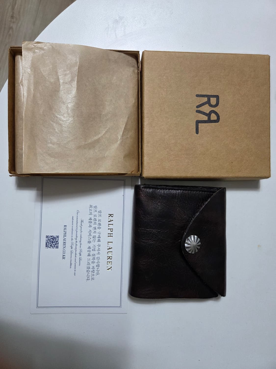 더블알엘 콘초 레더 월렛 rrl 콘초 지갑 상품이미지1