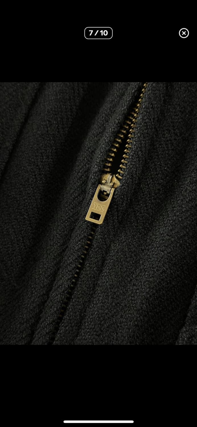 80-90‘s GRASS 헤링본 울 봄버 자켓 블루종 상품이미지7