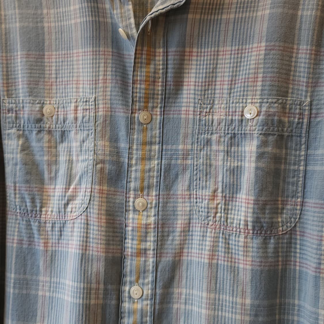 폴로 랄프로렌 체크셔츠 투포켓 워크셔츠 썸머 코튼 스카이블루 s 상품이미지4