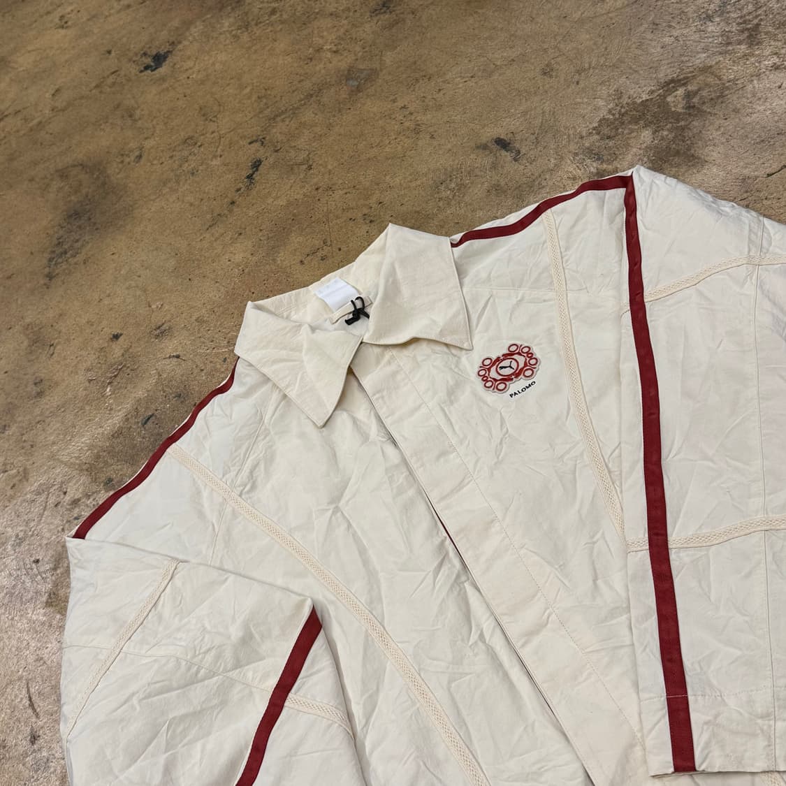 [정품/XL] 푸마 팔로모 자켓 아이보리 레드 라인 b8 상품이미지1