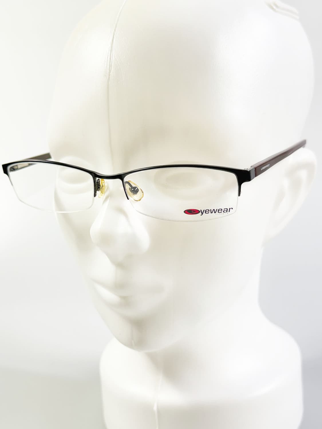 LIZZARD EYEWEAR 블랙 반무테 스퀘어 메탈 빈티지 안경 상품이미지8