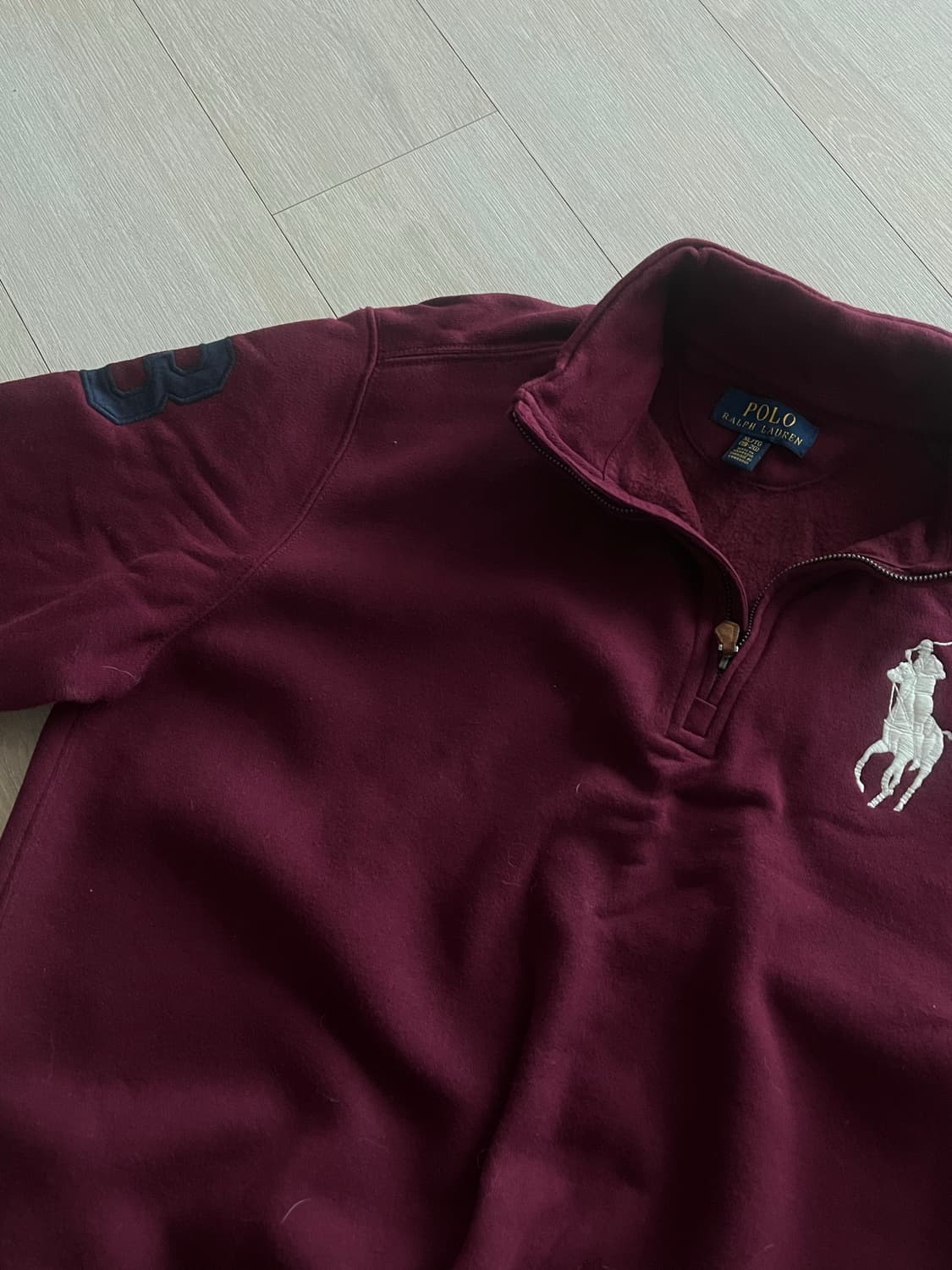 폴로 맨투맨 버건디 상품이미지2