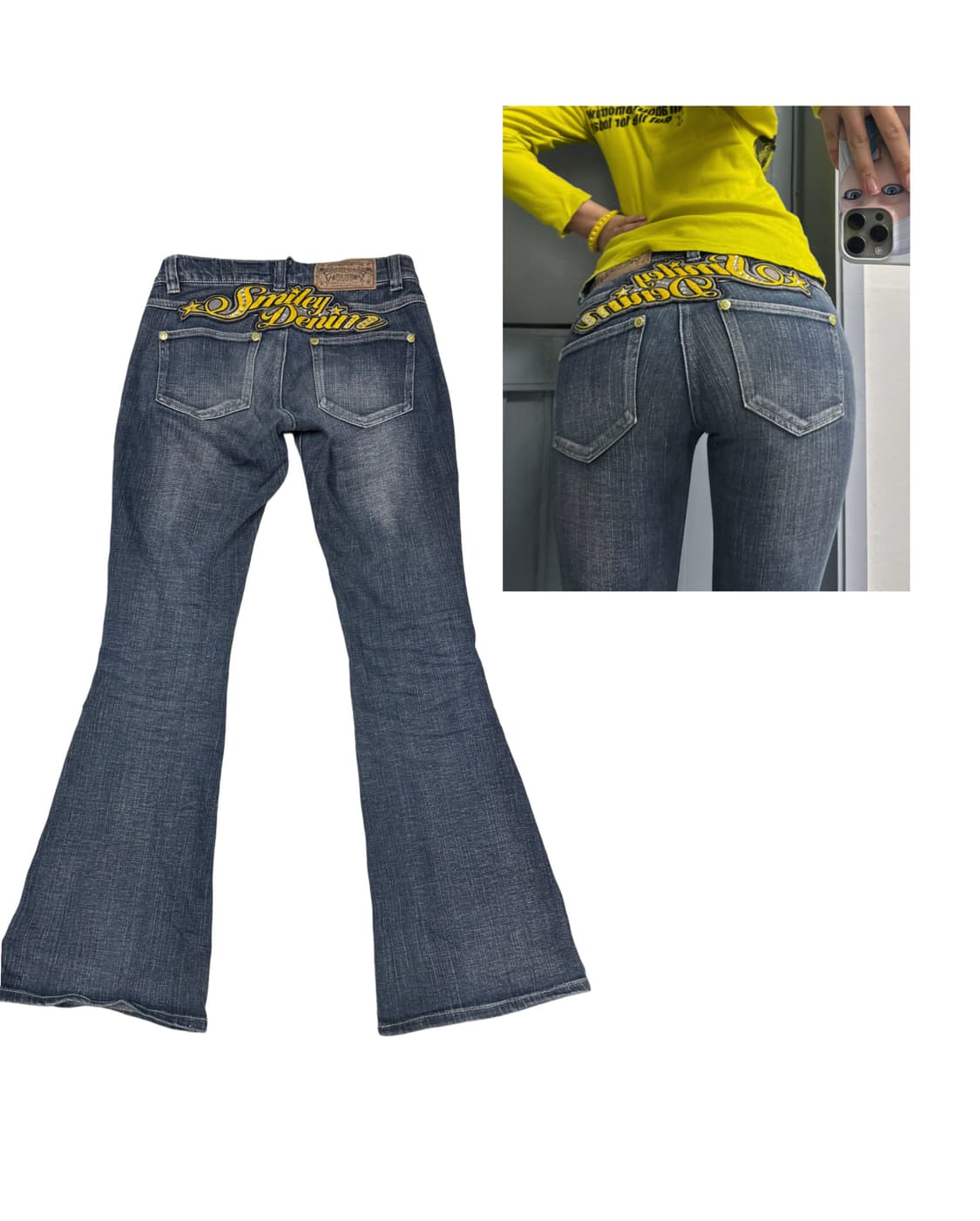 Y2k 세미부츠컷 데님팬츠 상품이미지1