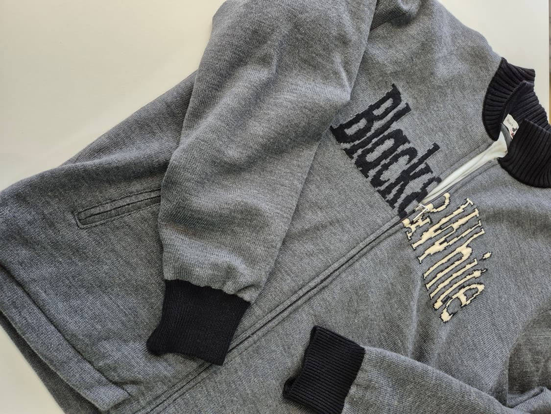 110)Black&White  방풍 니트 바람막이 집업(수납 상품이미지4