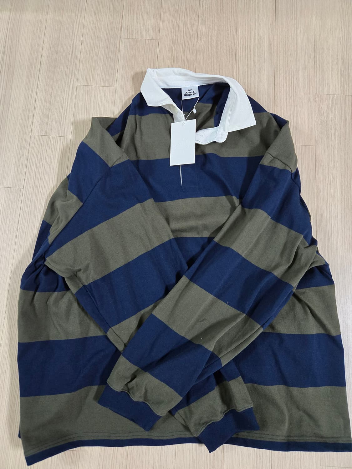 mjd 럭비 스트라이프 L 사이즈 새상품 상품이미지2