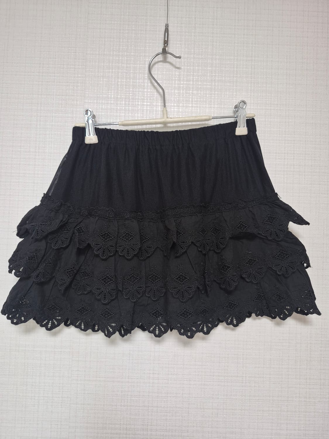 Language 고전 블랙 미니스커트 상품이미지2