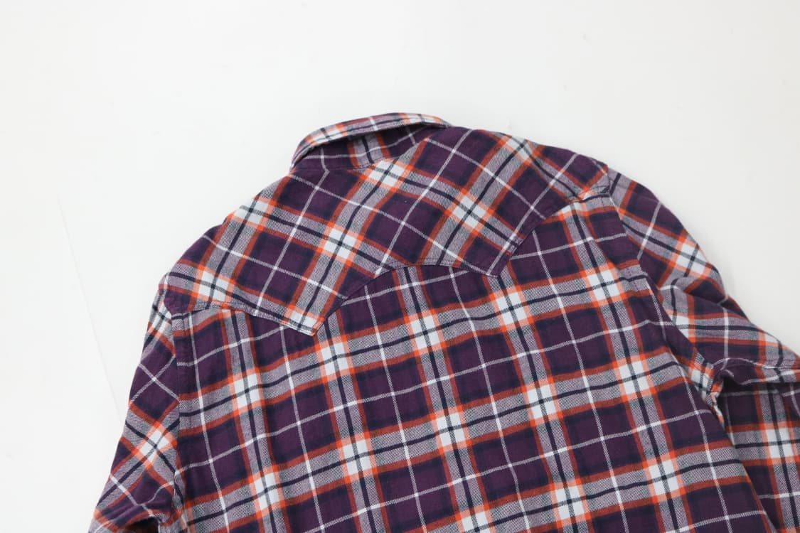 BACK NUMBER 백넘버 빈티지 웨스턴 체크 플란넬 셔츠 (M) 상품이미지7