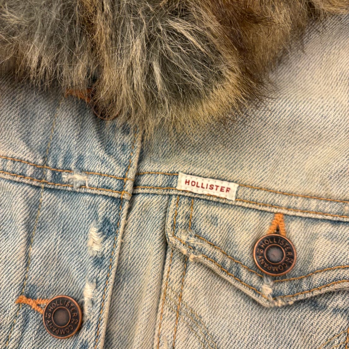 홀리스터 서프 컴퍼니 퍼 데님 자켓 상품이미지3