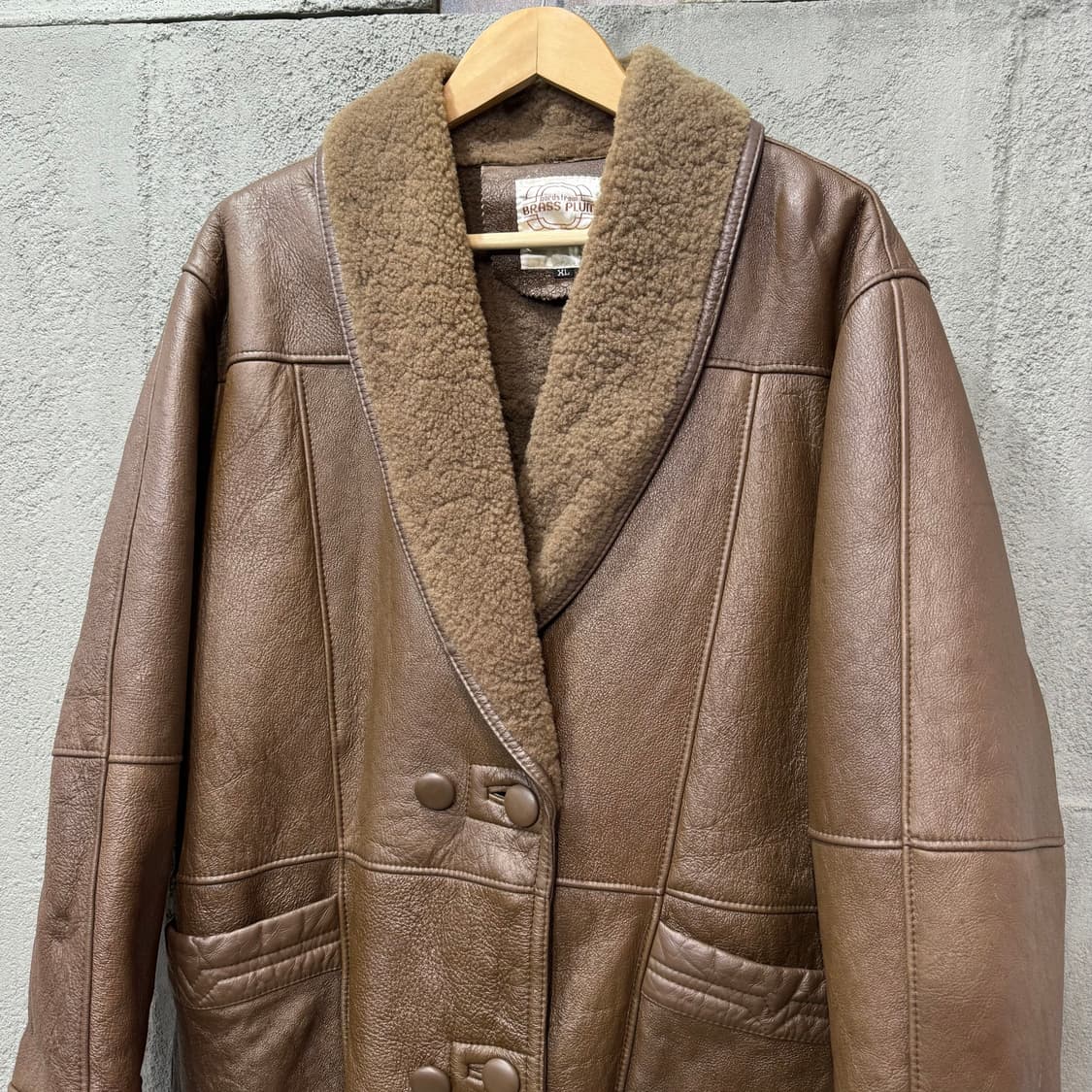 Nordstrom Brass Plum 양가죽 무스탕 (XL)   상품이미지2