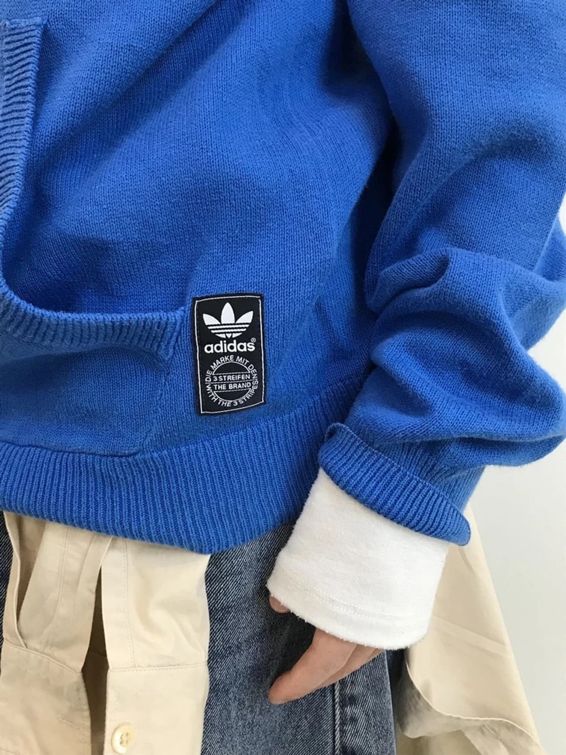 Adidas Trefoil Logo Blue Hoodie 상품이미지4