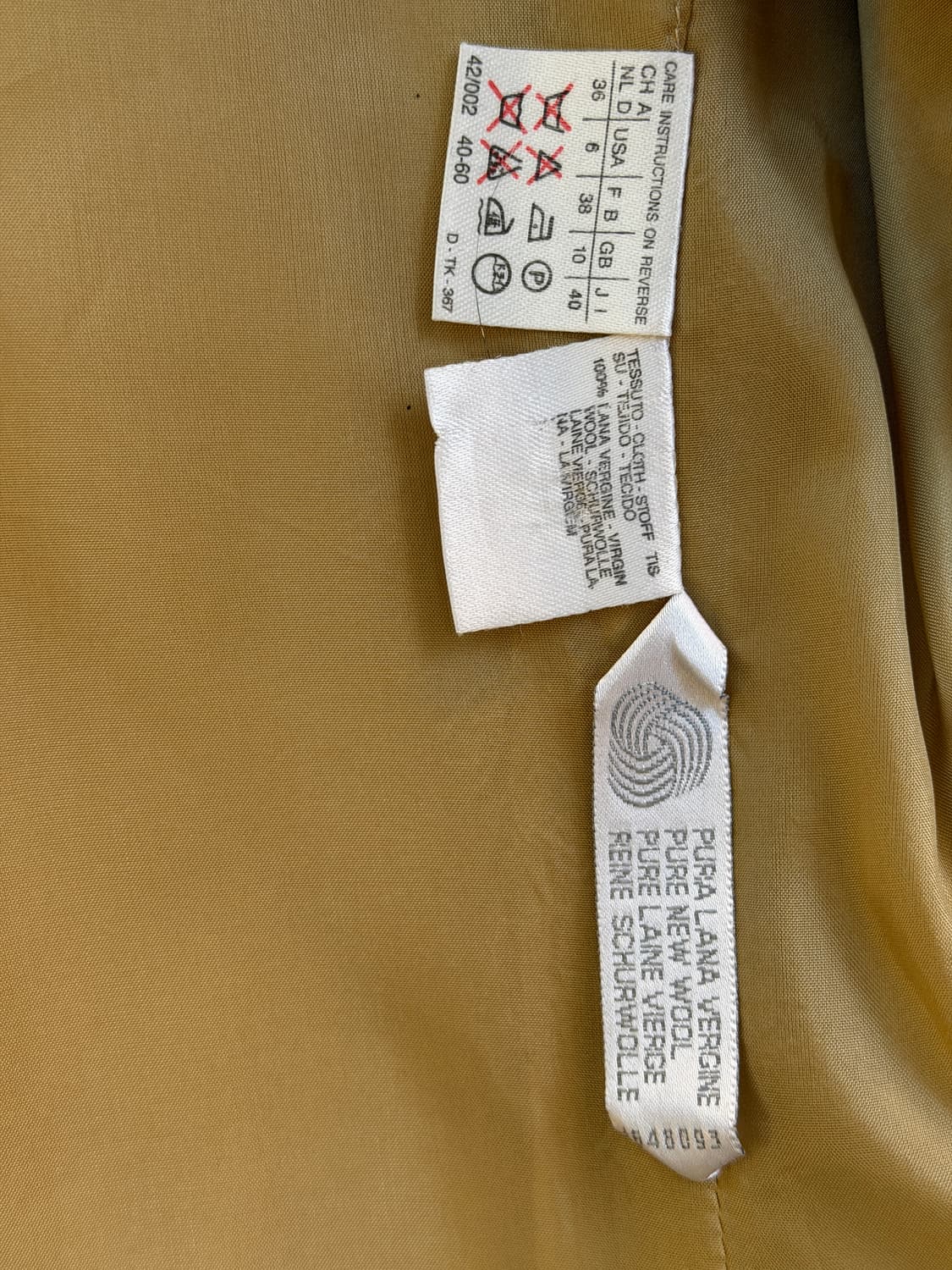 Maxmara 막스마라 울 베이지 싱글 블레이저 40 상품이미지4