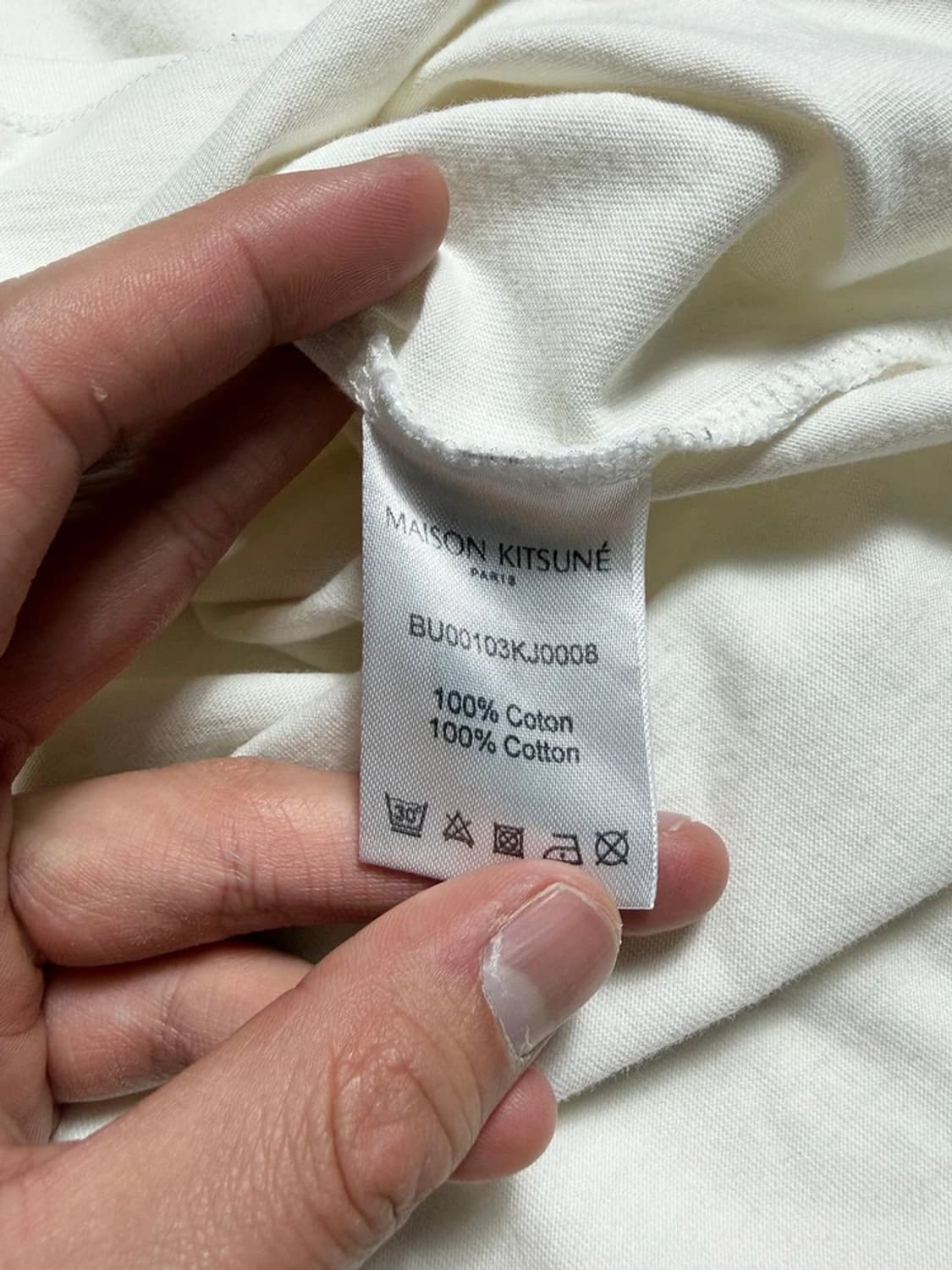 메종키츠네 더블 폭스헤드 패치 클래식 반팔 티셔츠 R1506 상품이미지5