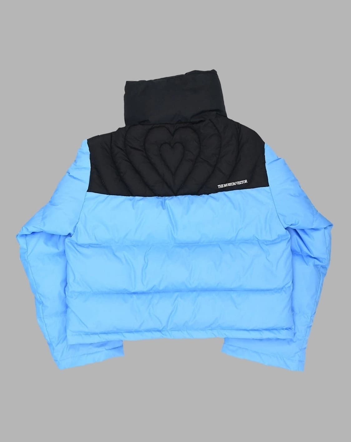 더뮤지엄비지터 하트 패딩 스카이블루 상품이미지3