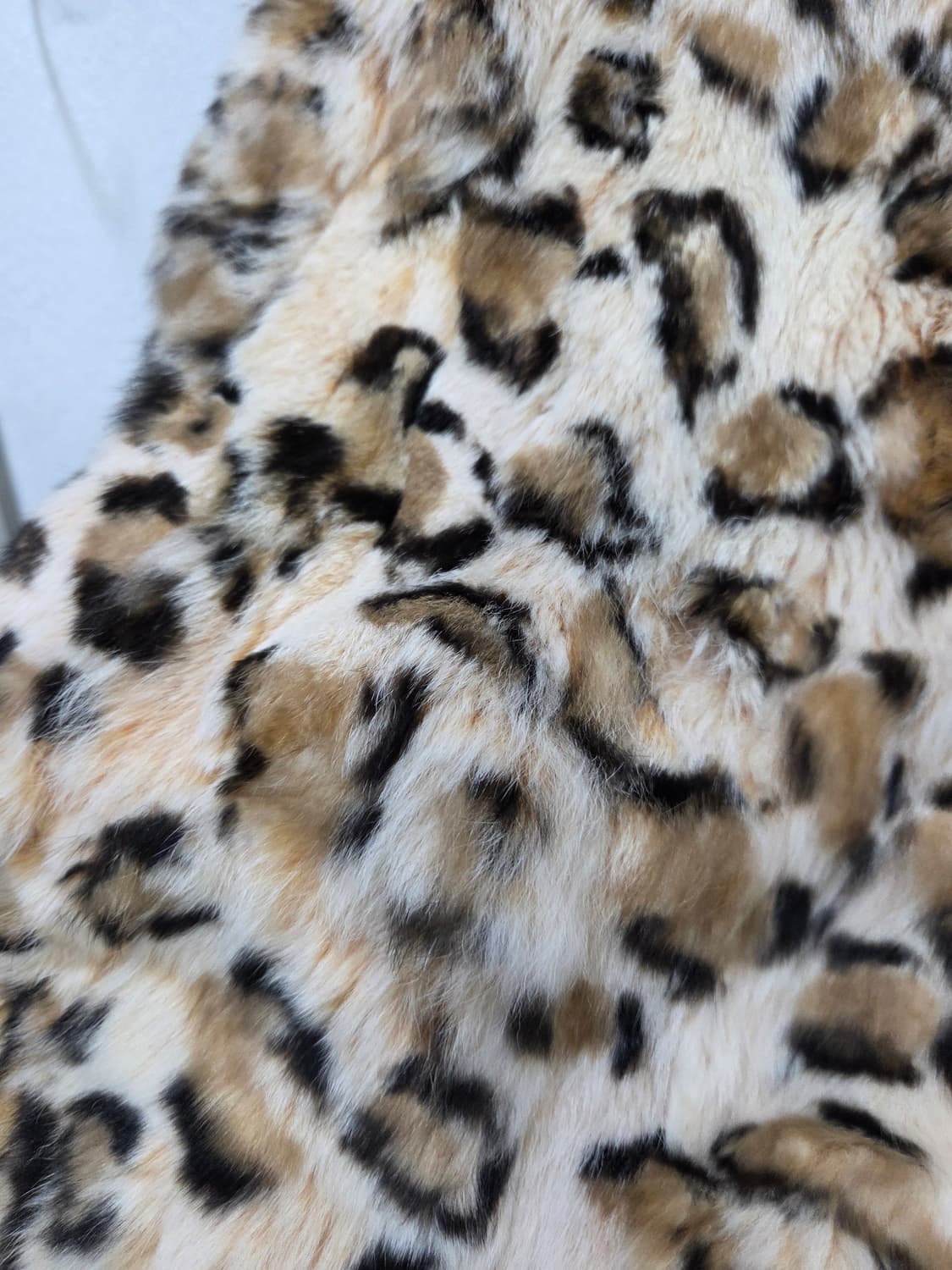 레오파드 천연 토끼털 퍼 베스트 조끼 S Y2K 상품이미지5