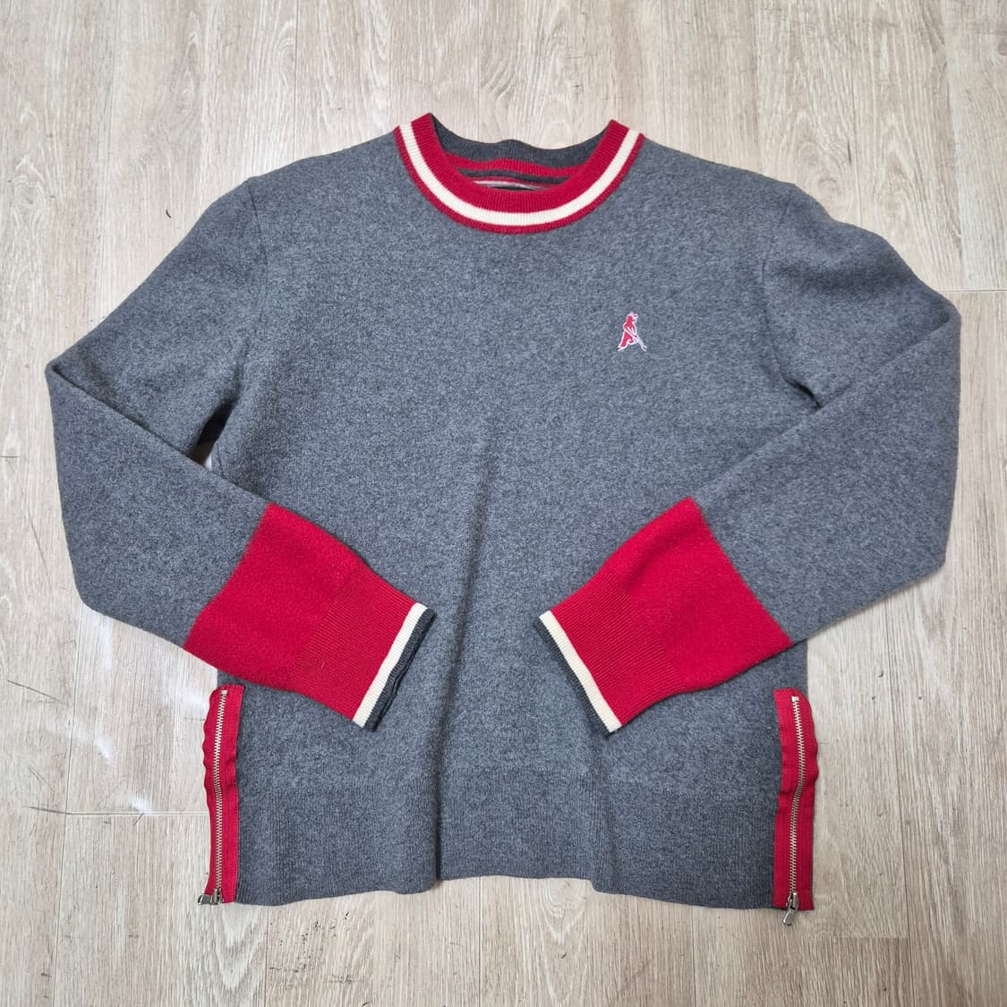 PING 핑 컬렉션 여성 와펜 로고 배색 골프 라운드 니트 상품이미지1