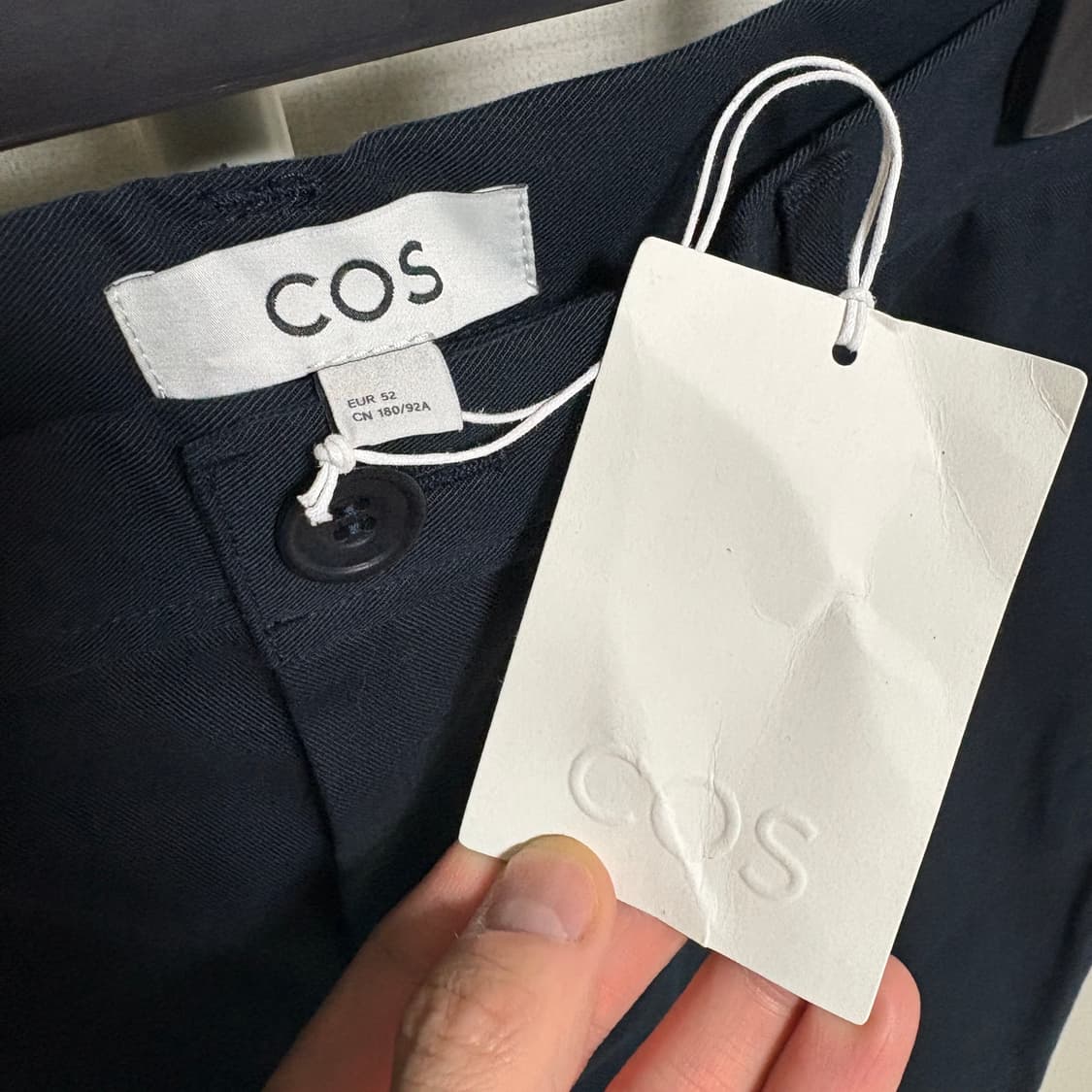 (새제품) 코스 원턱 치노 팬츠 / 네이비, 52(34) 상품이미지6