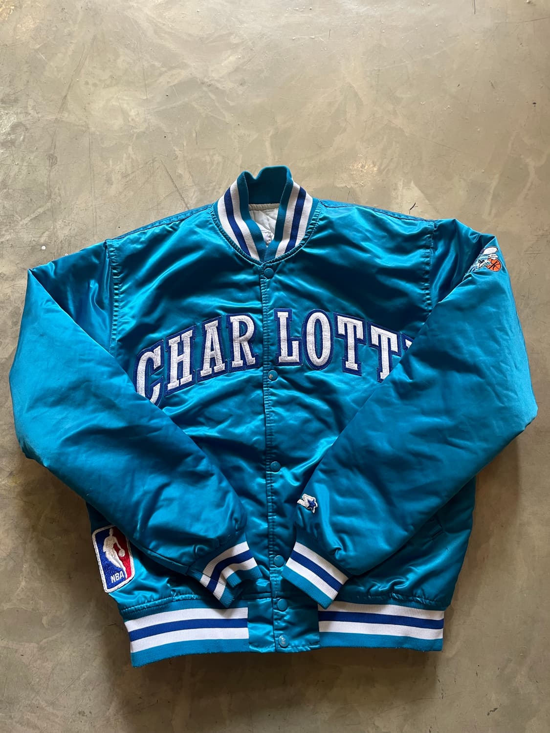 90년대 made in usa Starter NBA 샬럿 호네츠 자켓 L 상품이미지1