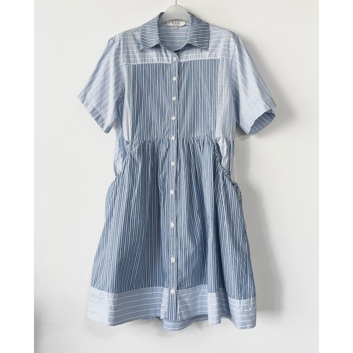 씨뉴욕 25SS 스트라이프 셔츠 튜닉 상품이미지3