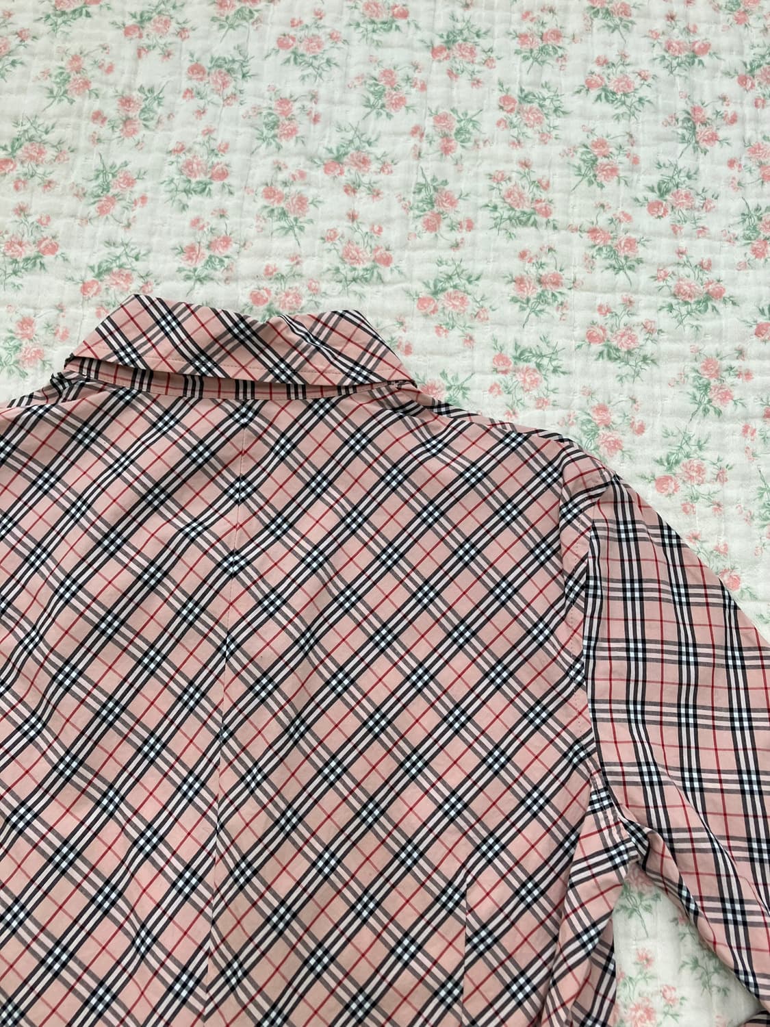 대대장 버버리 블루라벨 딸기 우유 체크 셔츠 1084 모리걸 y2k 스트 상품이미지6