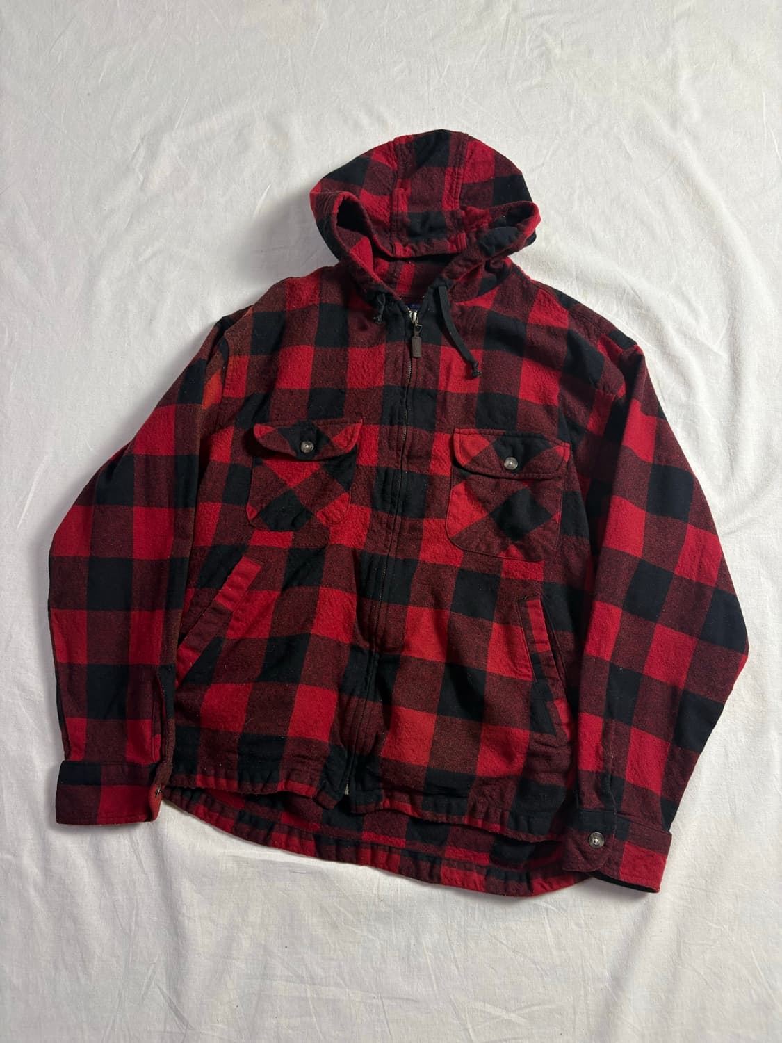 Pendleton 펜들턴 울 체크 후디 자켓 XL 상품이미지1