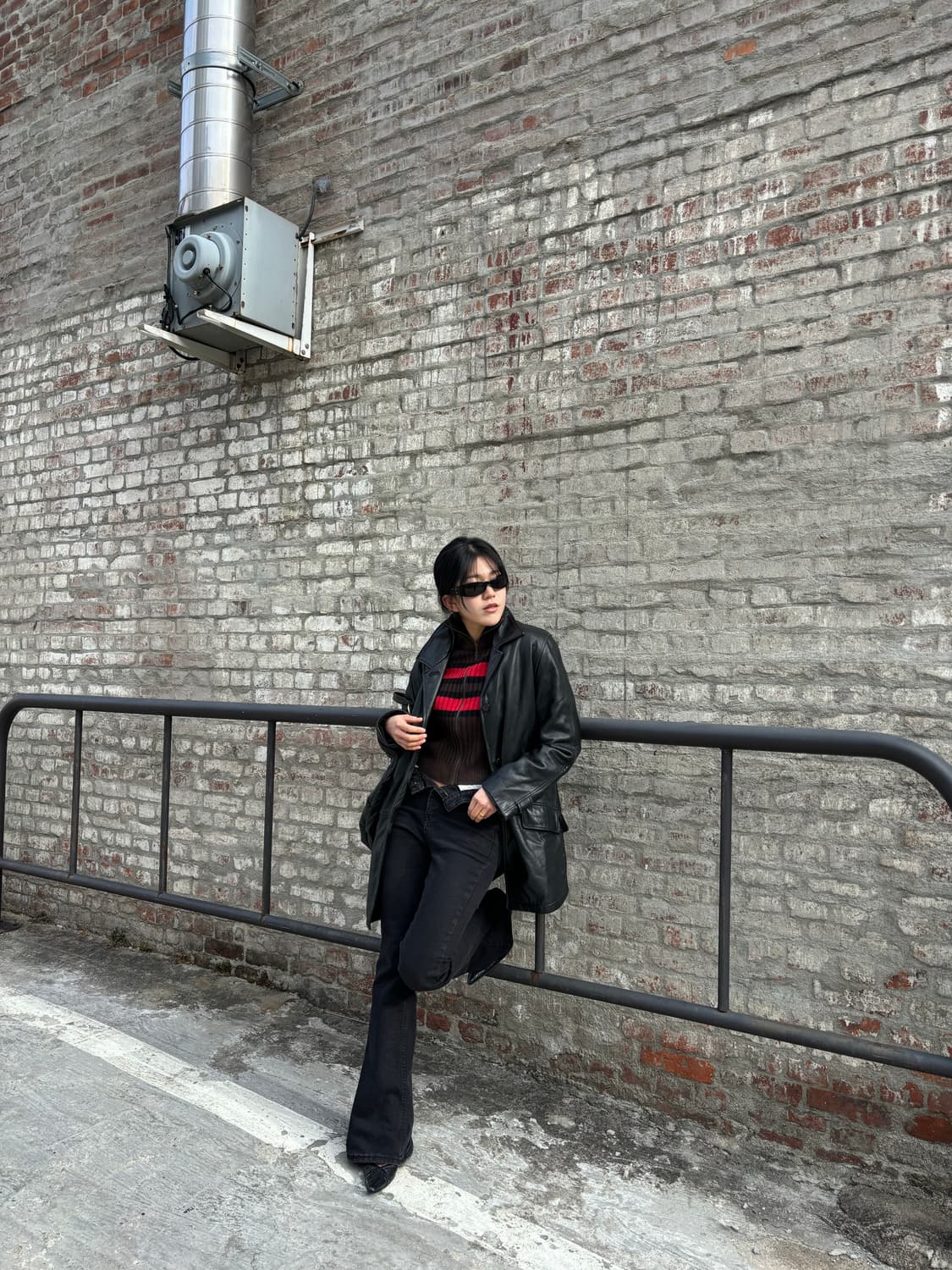 DANIER 클래식 램스 레더 하프코트 상품이미지4