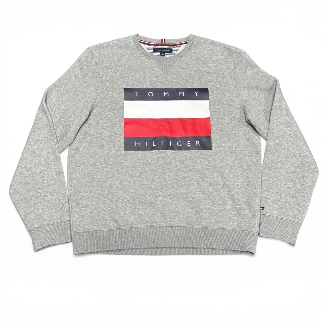 L 타미힐피거 그레이 빅로고 맨투맨 상품이미지1