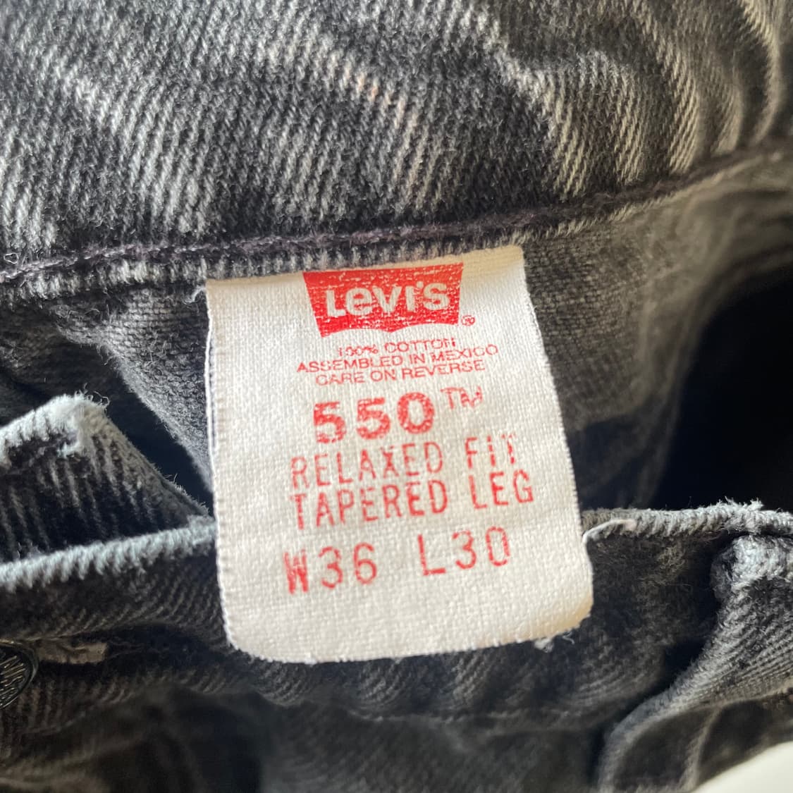 90s 리바이스550 흑청데님팬츠 상품이미지8