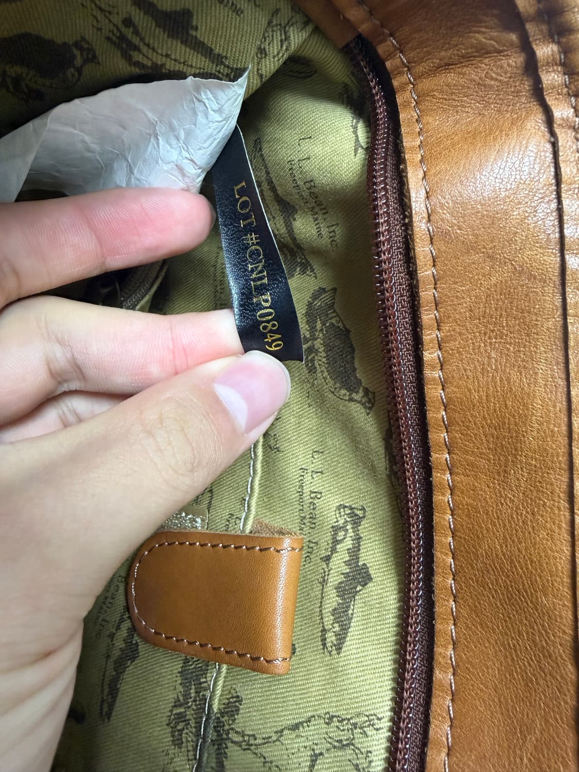 (OS)LLBEAN 엘엘빈 레더 라지 토트백 브라운 상품이미지5