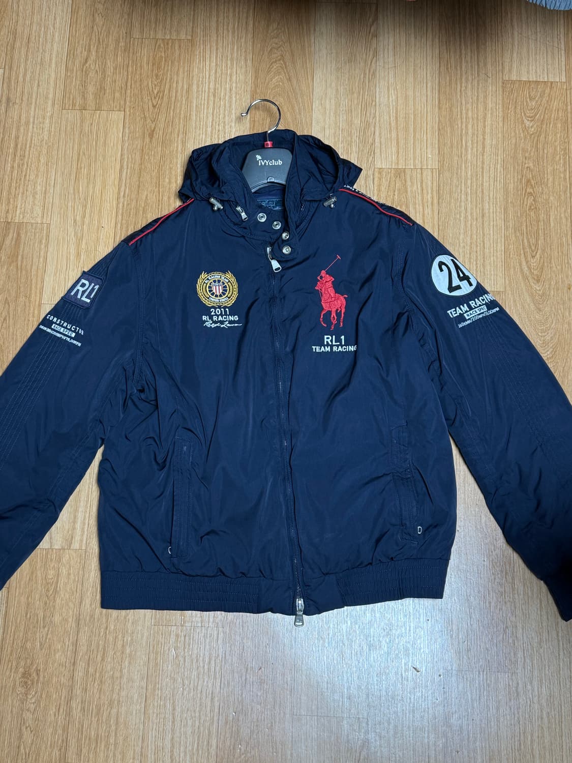 폴로 빅포니 USA 패치 히든 후드 레이싱 자켓 상품이미지1