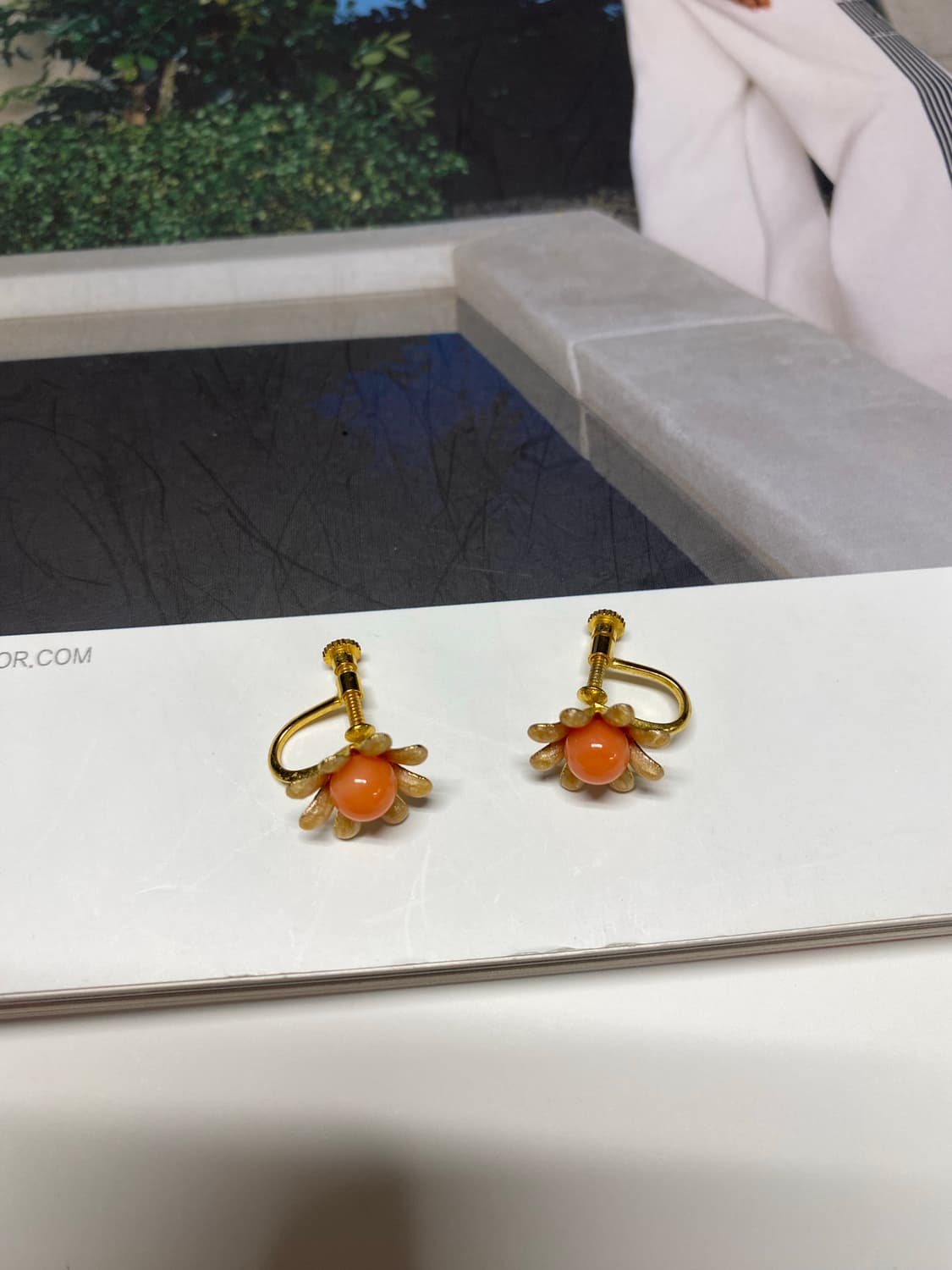 빈티지 플라워 귀찌 귀걸이 상품이미지4