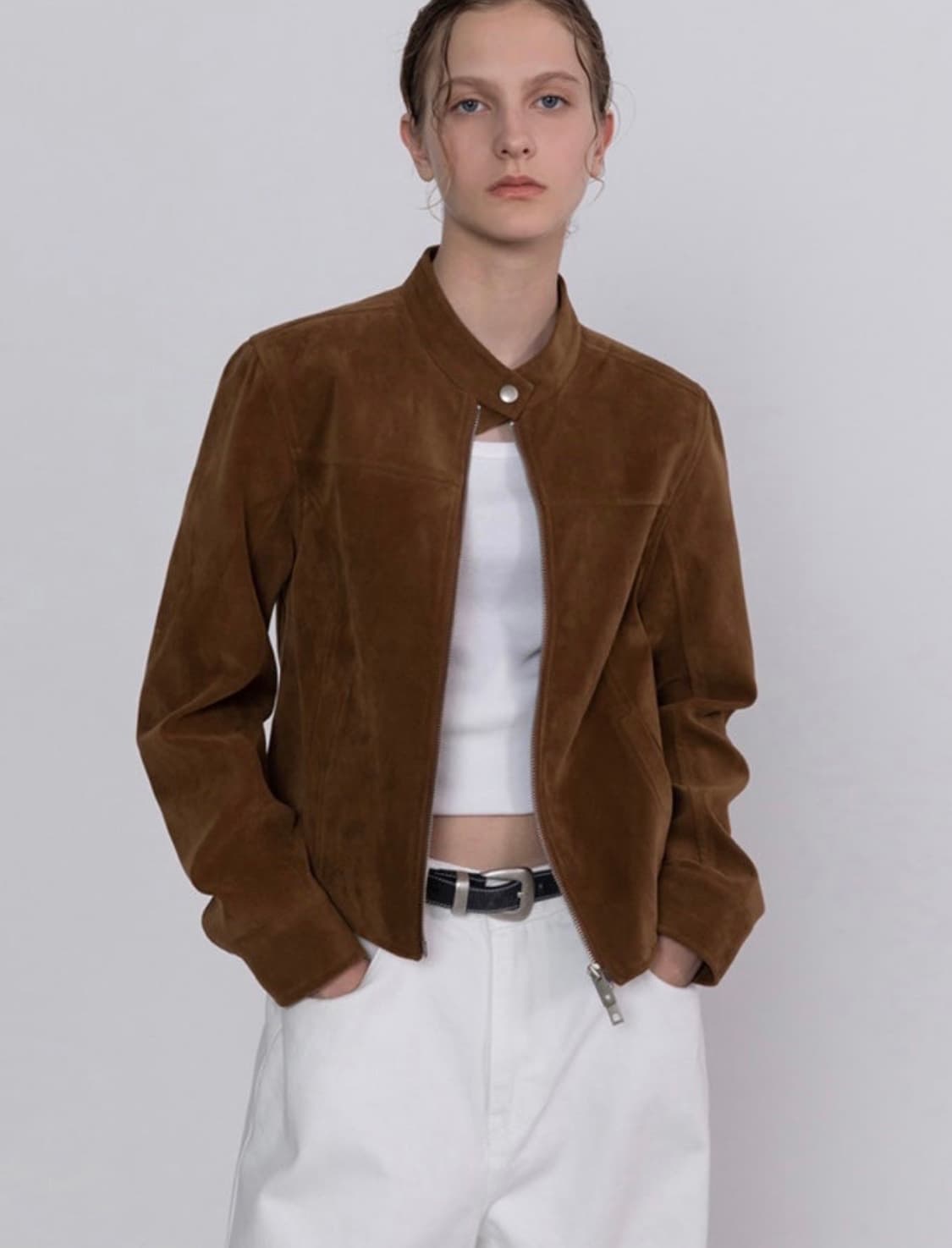 라퍼지포우먼 스웨이드 인시전 자켓  상품이미지1