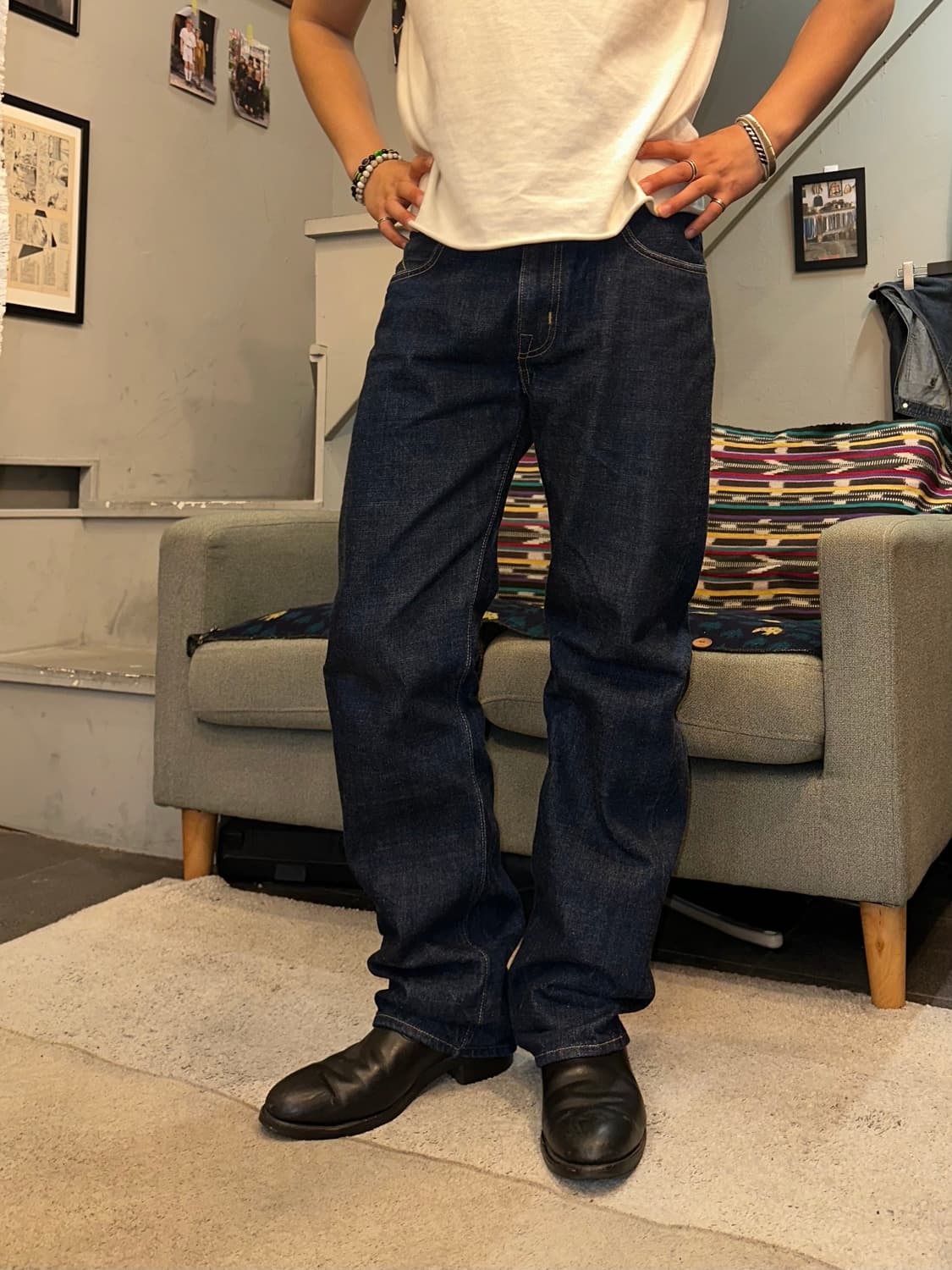 Old Beams Selvedge stitch denim pants 상품이미지1