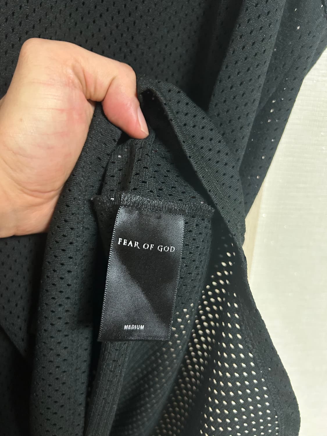 피어오브갓 5th 블랙  메쉬 민소매 티셔츠 상품이미지4